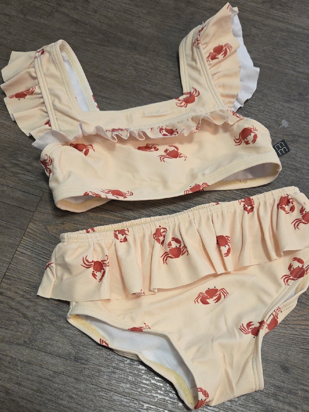 NWOT Modern Moments • Crab Printed 2-Piece Baby Swimsuit